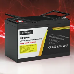 100Ah 12V Lithium Battery LiFePO4 Deep Cycle Solar Giantz