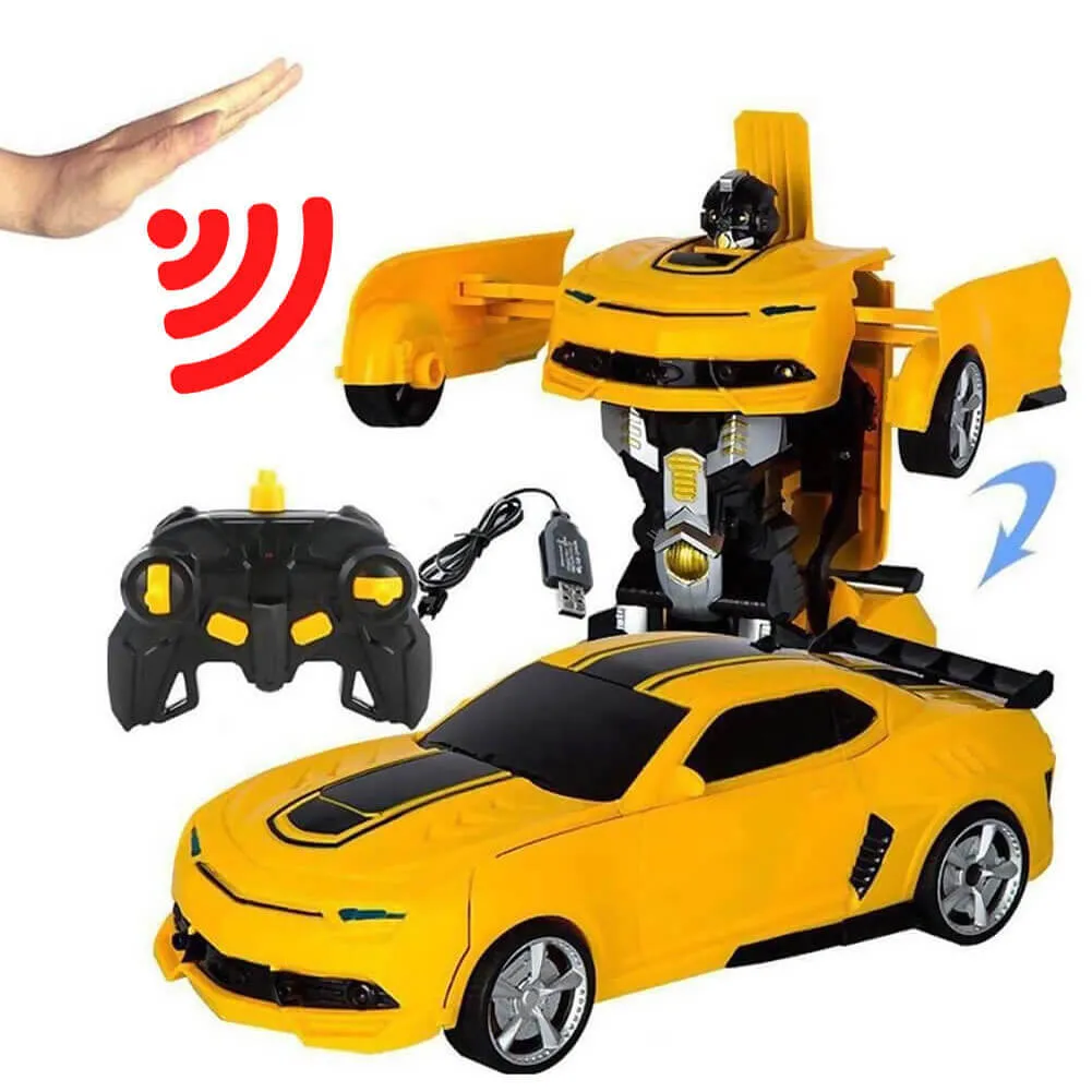 1:14 Remote Control Transformer Robot Car Toys Gesture Sensing RC Car Transforming with Sounds, LED Lights