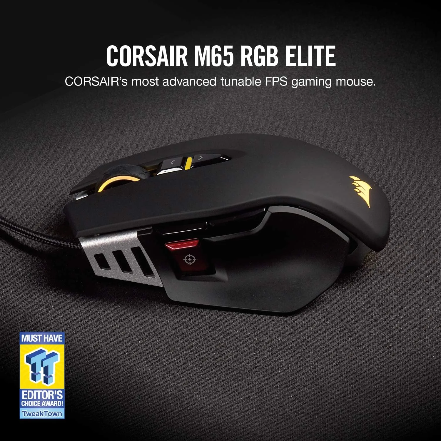 [12月聖誕優惠] Corsair M65 RGB ELITE Tunable FPS Gaming Mouse CH-9309011-AP