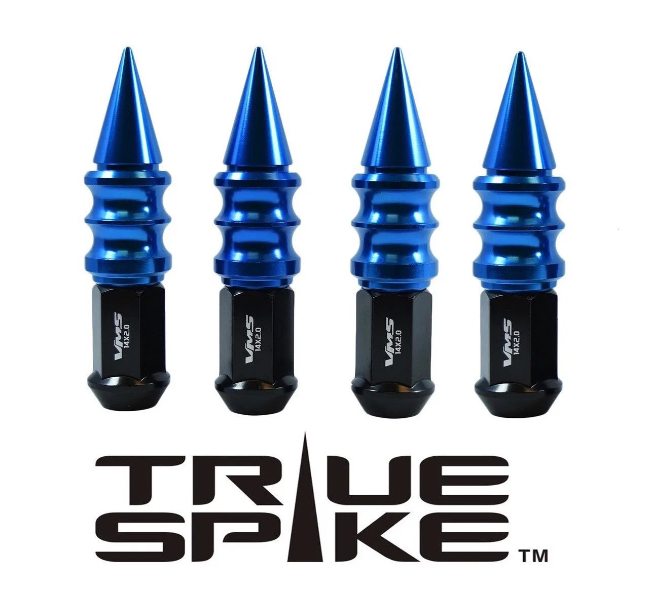 14X1.5 MM 112MM LONG CAR ONLY!!! NO TRUCKS!!! CNC MACHINED FORGED STEEL EXTENDED RIBBED SPIKE LUG NUTS ANODIZED ALUMINUM CAPS // 25MM CAP DIAMETER 73MM CAP LENGTH PART NUMBER LGC029