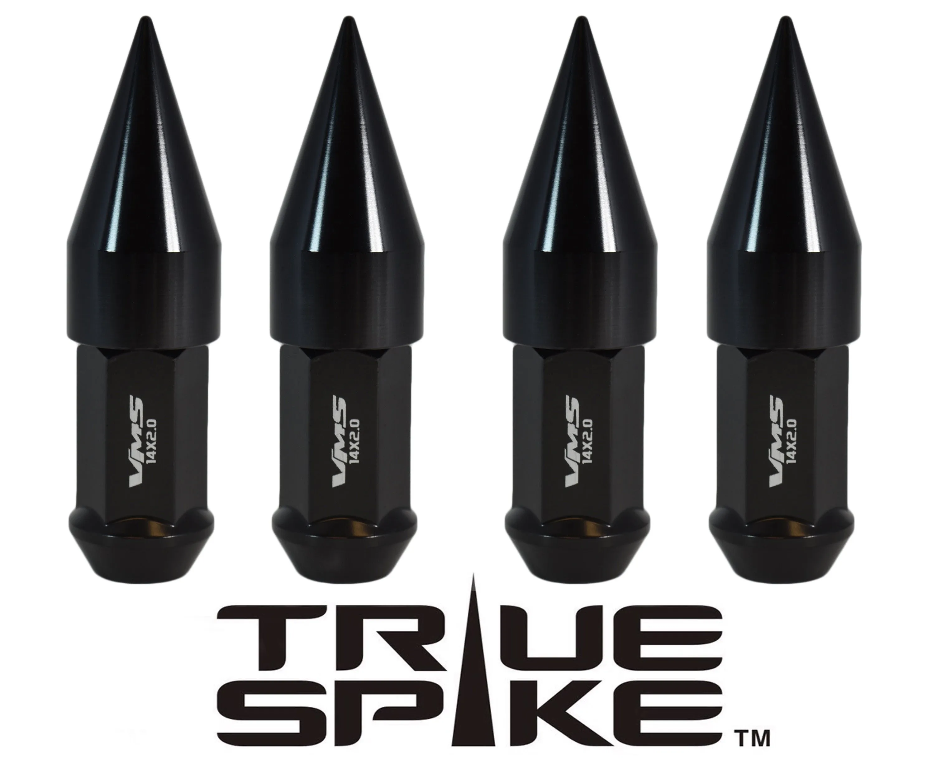 14X1.5 MM 89MM LONG CARS ONLY!! NO TRUCKS!!  EXTENDED 2ND DESIGN SPIKE (25MM DIAMETER) STEEL LUG NUTS ANODIZED ALUMINUM CAPS // 25MM CAP DIAMETER 51MM CAP LENGTH PART NUMBER LGC021