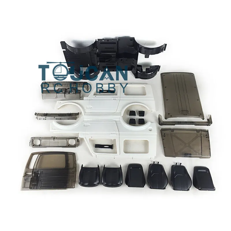 1/6 RC Capo Crawler SIXER1 Metal Chassis Plastic Unassembled Cabin Car Shell Front Bumper Motor Servo I6S ESC Light