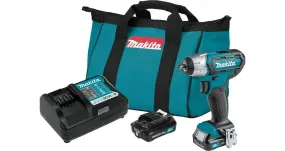 2021 Makita 12V max CXT® Lithium-Ion Cordless 1/4" Impact Wrench Kit (2.0Ah) (WT04R1)