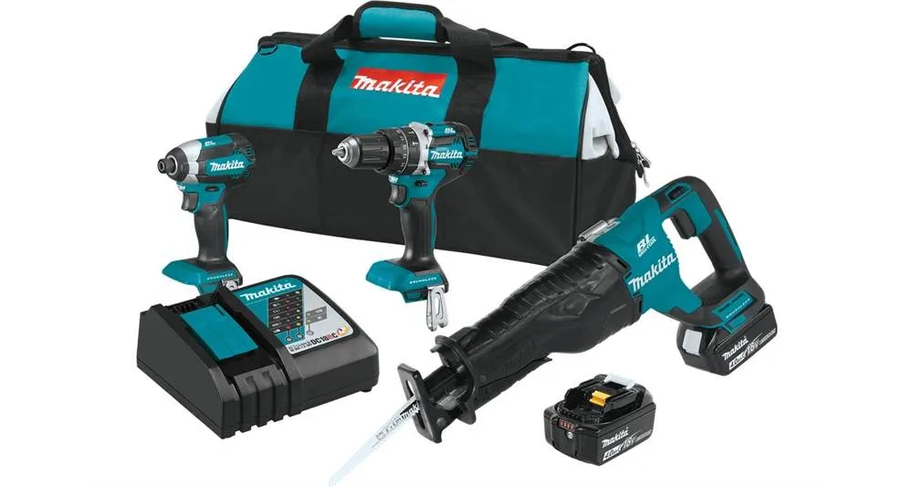 2021 Makita 18V LXT® Lithium-Ion Brushless Cordless 3-Pc. Combo Kit (4.0Ah) (XT328M)