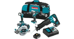 2021 Makita 18V LXT® Lithium-Ion Brushless Cordless 4-Pc. Combo Kit (5.0Ah) (XT448T)