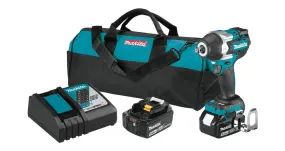 2021 Makita 18V LXT® Lithium-Ion Brushless Cordless 4-Speed Mid-Torque 1/2" Sq. Drive Impact Wrench Kit w/ Frict