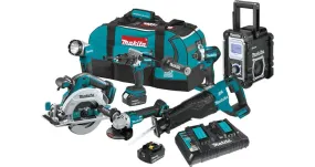 2021 Makita 18V LXT® Lithium-Ion Brushless Cordless 7-Pc. Combo Kit (5.0Ah) (XT705PT)