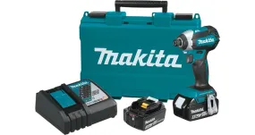 2021 Makita 18V LXT® Lithium-Ion Brushless Cordless Impact Driver Kit (5.0Ah) (XDT13T)