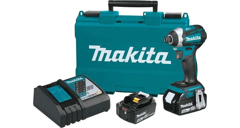 2021 Makita 18V LXT® Lithium-Ion Brushless Cordless Quick-Shift Mode™ 3-Speed Impact Driver Kit (5.0Ah) (XDT14T)