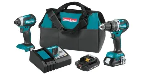 2021 Makita 18V LXT® Lithium-Ion Compact Brushless Cordless 2-Pc. Combo Kit (2.0Ah) (XT269R)