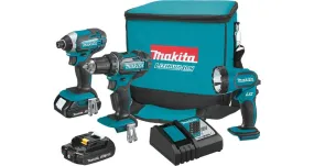 2021 Makita 18V LXT® Lithium-Ion Compact Cordless 3-Pc. Combo Kit (2.0Ah) (CT320R)