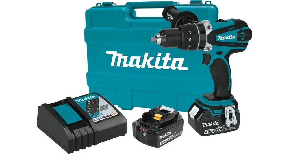 2021 Makita 18V LXT® Lithium-Ion Cordless 1/2" Driver-Drill Kit (4.0Ah) (XFD03M)