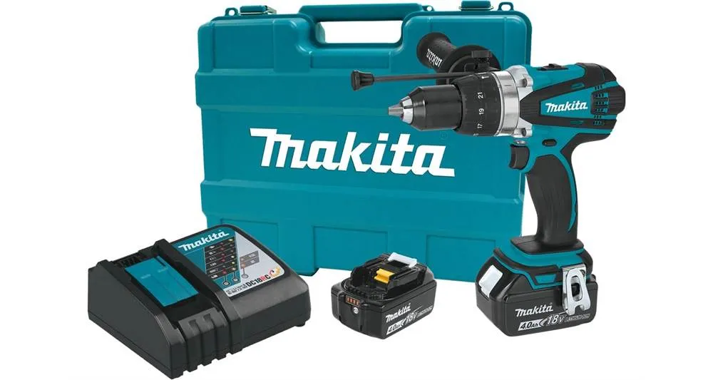 2021 Makita 18V LXT® Lithium-Ion Cordless 1/2" Hammer Driver-Drill Kit (4.0Ah) (XPH03MB)