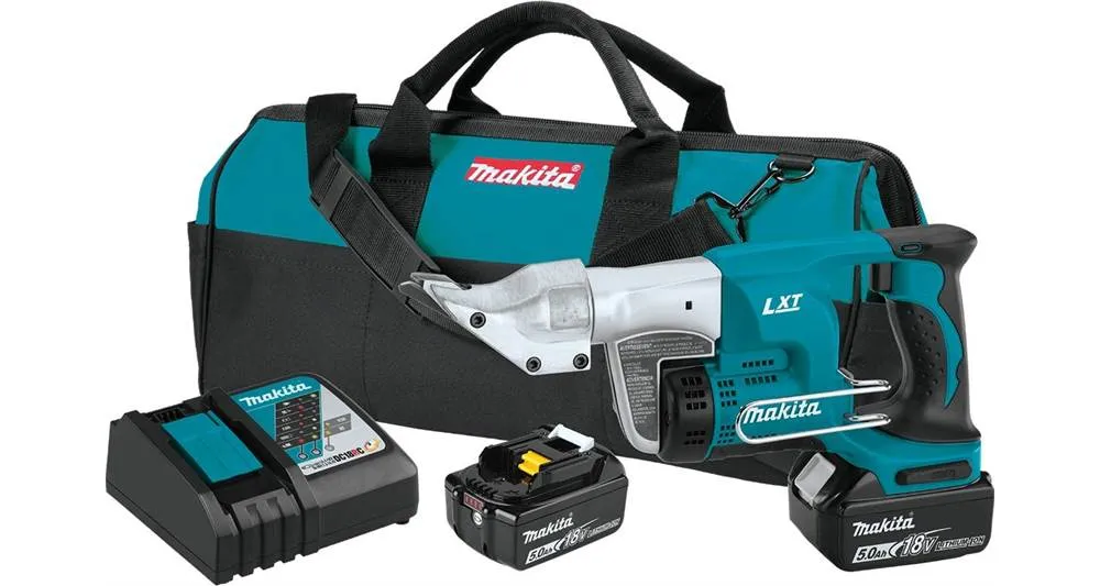 2021 Makita 18V LXT® Lithium-Ion Cordless 18 Gauge Straight Shear Kit (5.0Ah) (XSJ01T)