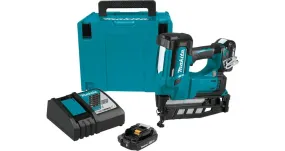 2021 Makita 18V LXT® Lithium-Ion Cordless 2-1/2" Straight Finish Nailer Kit, 16 Ga. (2.0Ah) (XNB02RJ)