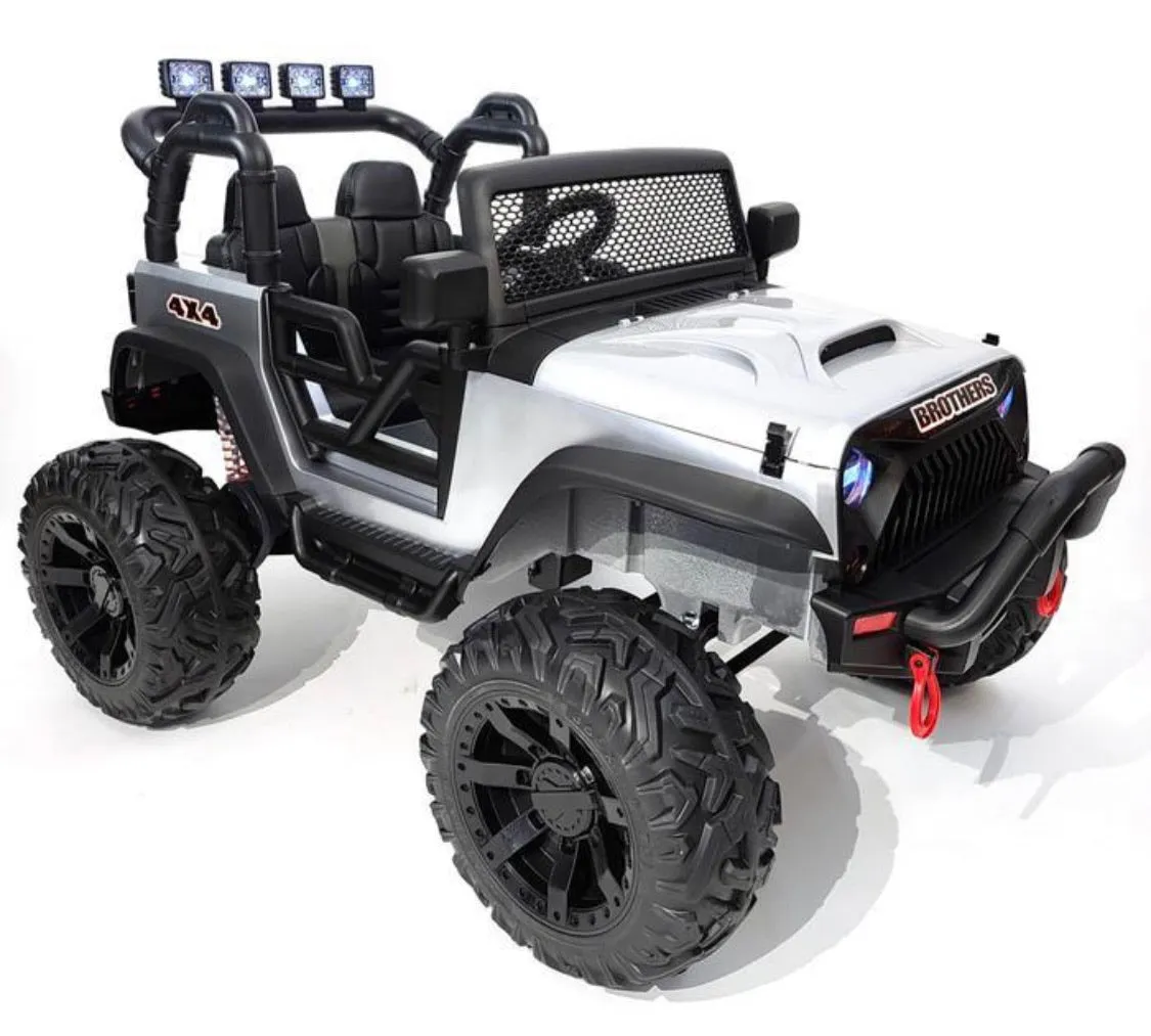 2025 ECD Upgraded Monster Jeep Style 24V Ride-On | Small 2 Seater | MP3 | Leather Seats | Rubber Tires | Remote