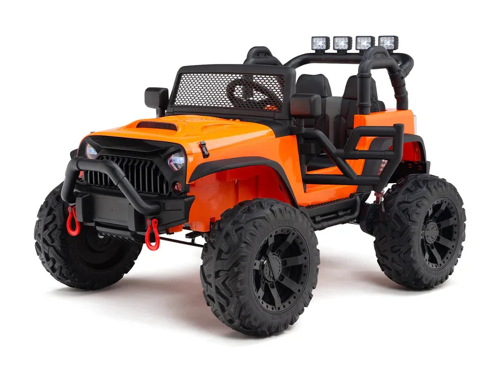 2025 ECD Upgraded Monster Jeep Style 24V Ride-On | Small 2 Seater | MP3 | Leather Seats | Rubber Tires | Remote