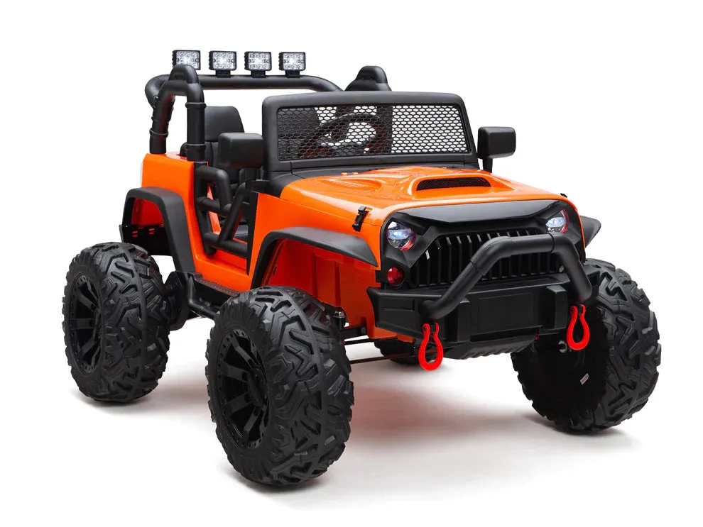 2025 ECD Upgraded Monster Jeep Style 24V Ride-On | Small 2 Seater | MP3 | Leather Seats | Rubber Tires | Remote