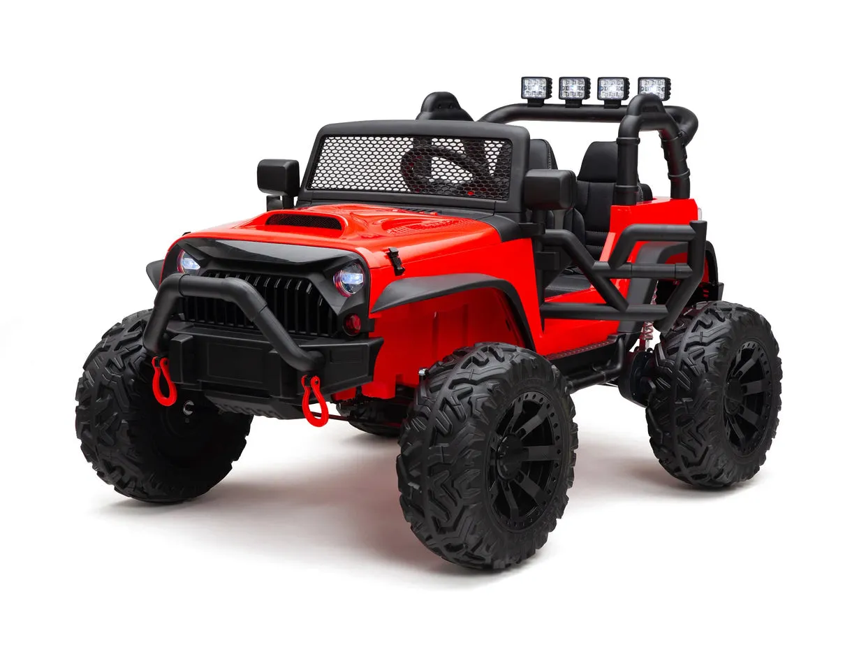 2025 ECD Upgraded Monster Jeep Style 24V Ride-On | Small 2 Seater | MP3 | Leather Seats | Rubber Tires | Remote