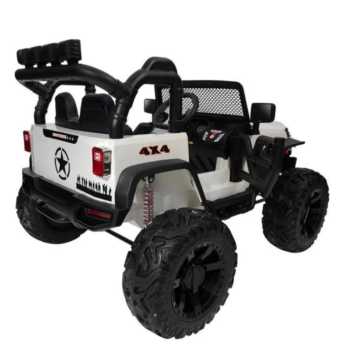 2025 ECD Upgraded Monster Jeep Style 24V Ride-On | Small 2 Seater | MP3 | Leather Seats | Rubber Tires | Remote