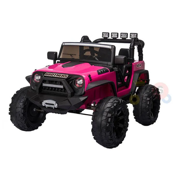 2025 ECD Upgraded Monster Jeep Style 24V Ride-On | Small 2 Seater | MP3 | Leather Seats | Rubber Tires | Remote