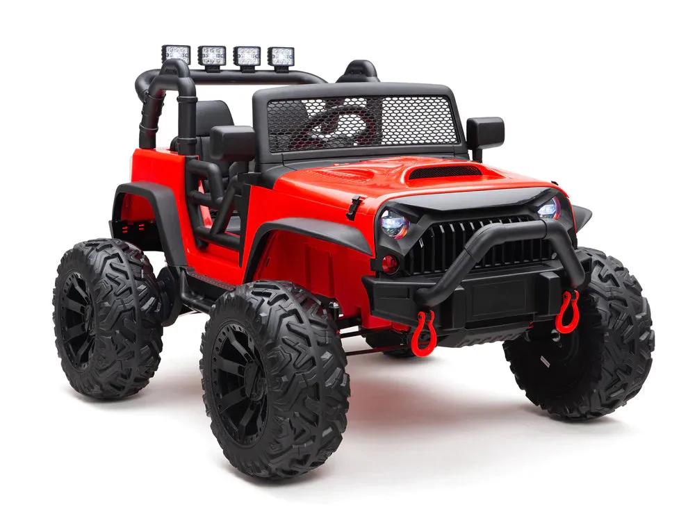 2025 ECD Upgraded Monster Jeep Style 24V Ride-On | Small 2 Seater | MP3 | Leather Seats | Rubber Tires | Remote