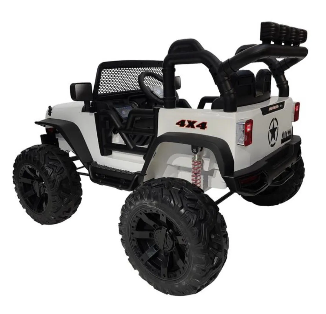 2025 ECD Upgraded Monster Jeep Style 24V Ride-On | Small 2 Seater | MP3 | Leather Seats | Rubber Tires | Remote