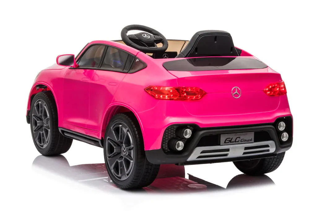 2025 Licensed GLC Upgraded 12V Mercedes Benz Coupe Kids Ride On Car | Leather Seat | Rubber Tires | 1 Seater | Remote