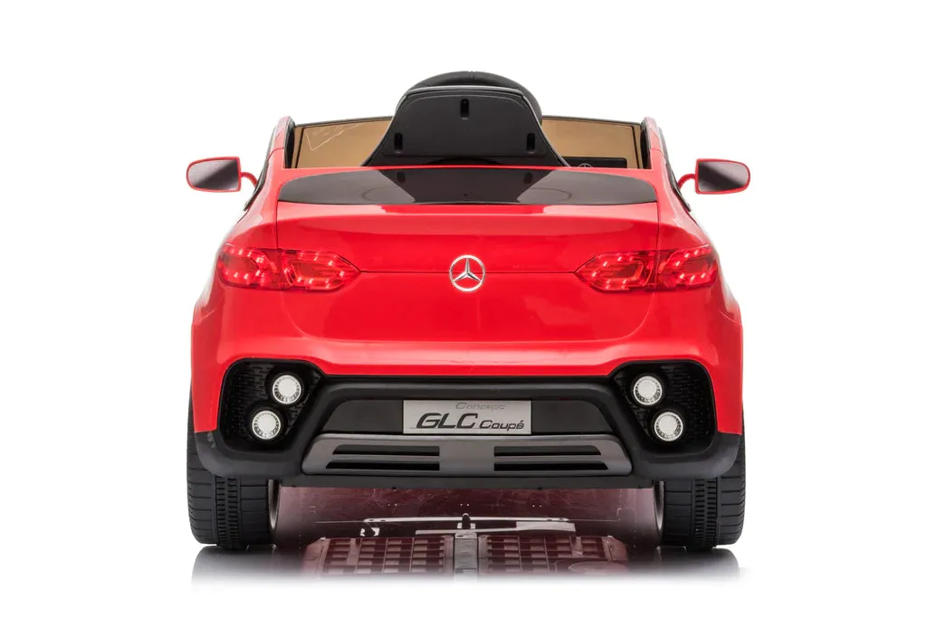 2025 Licensed GLC Upgraded 12V Mercedes Benz Coupe Kids Ride On Car | Leather Seat | Rubber Tires | 1 Seater | Remote