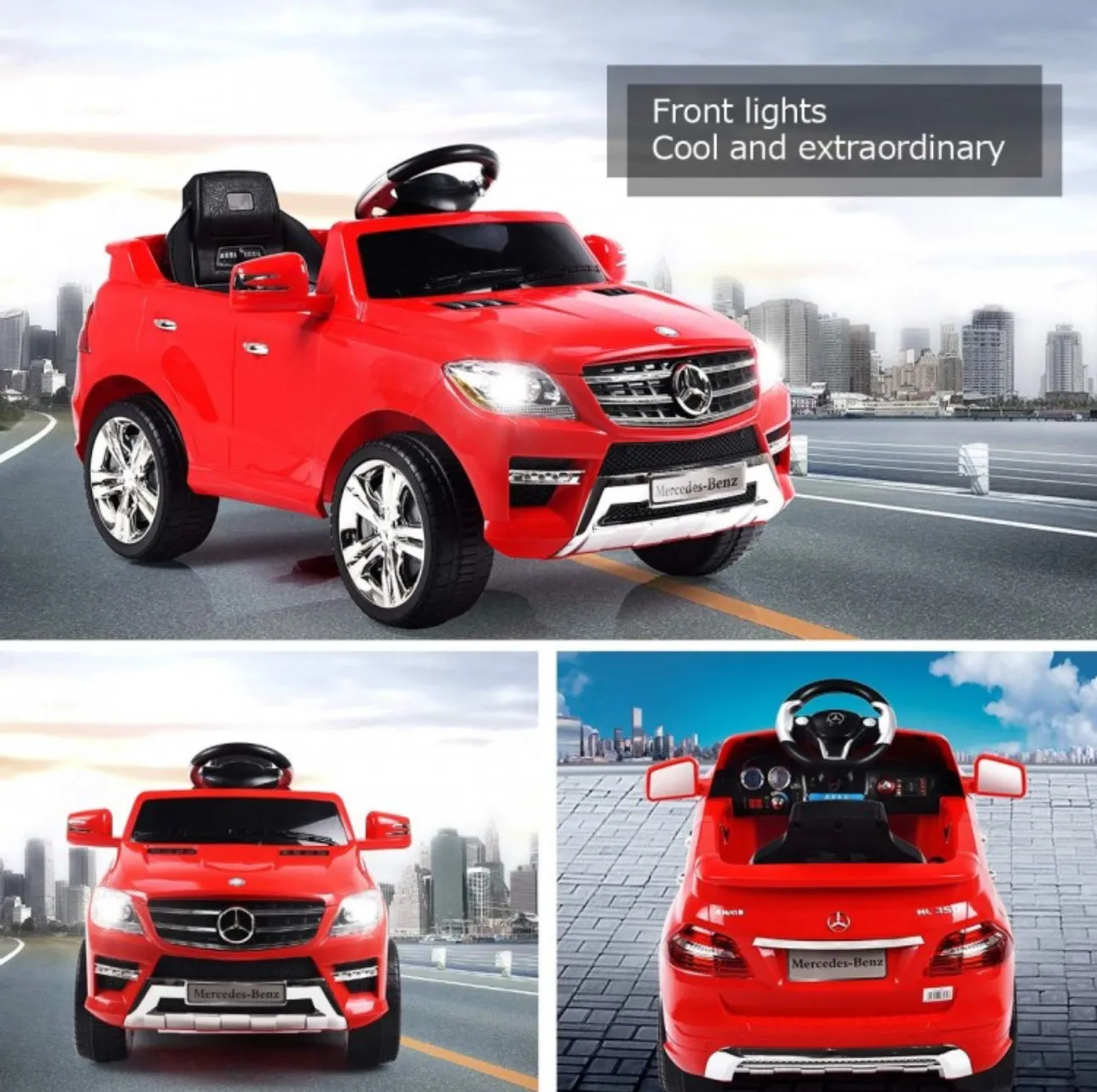 2025 Licensed Mercedes Benz ML350 Kids 12V Ride On Car 1 Seater Upgraded | LED Lights | Remote