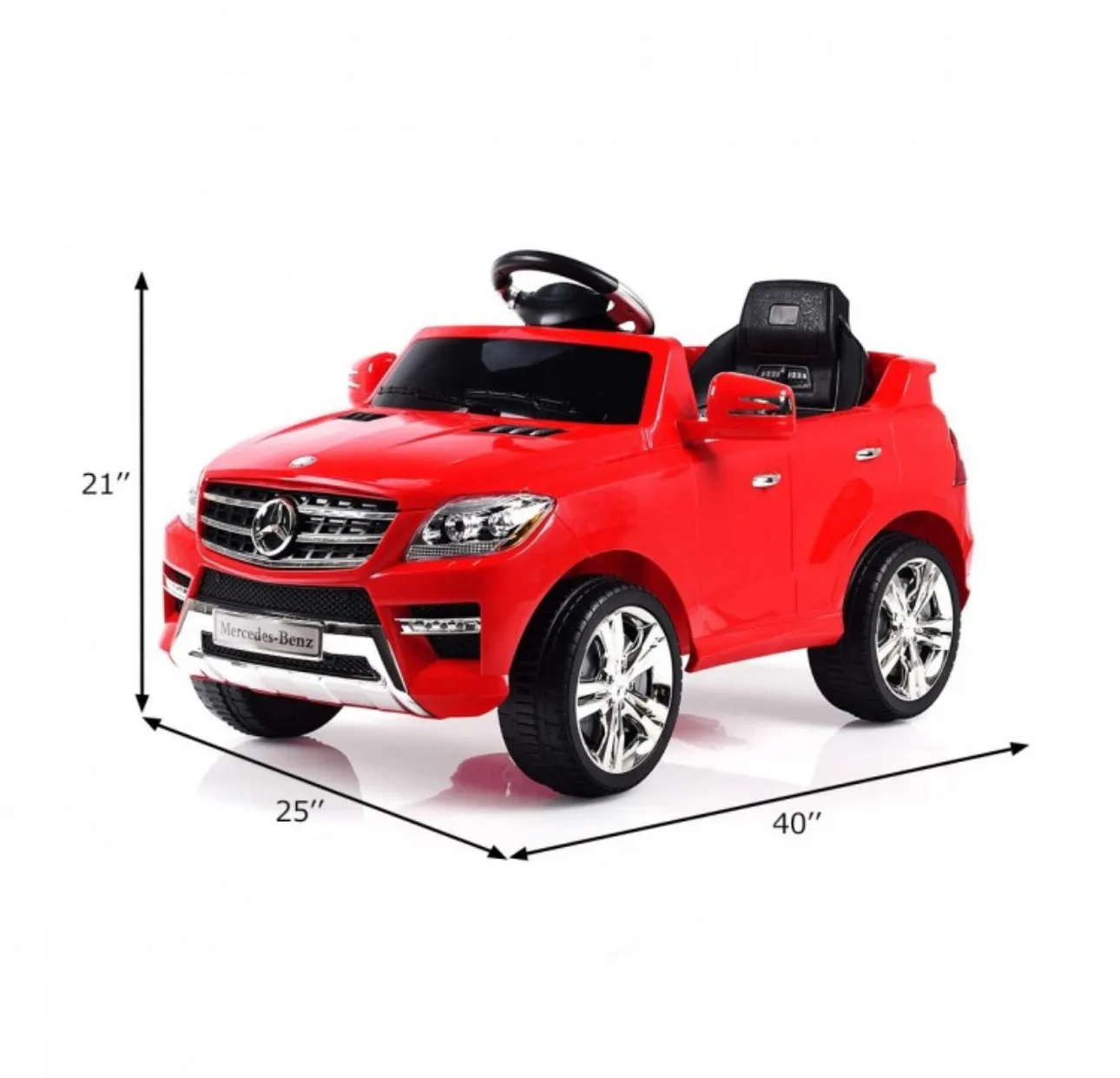 2025 Licensed Mercedes Benz ML350 Kids 12V Ride On Car 1 Seater Upgraded | LED Lights | Remote