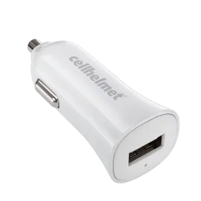 2.4A Car Charger - Single Port - White