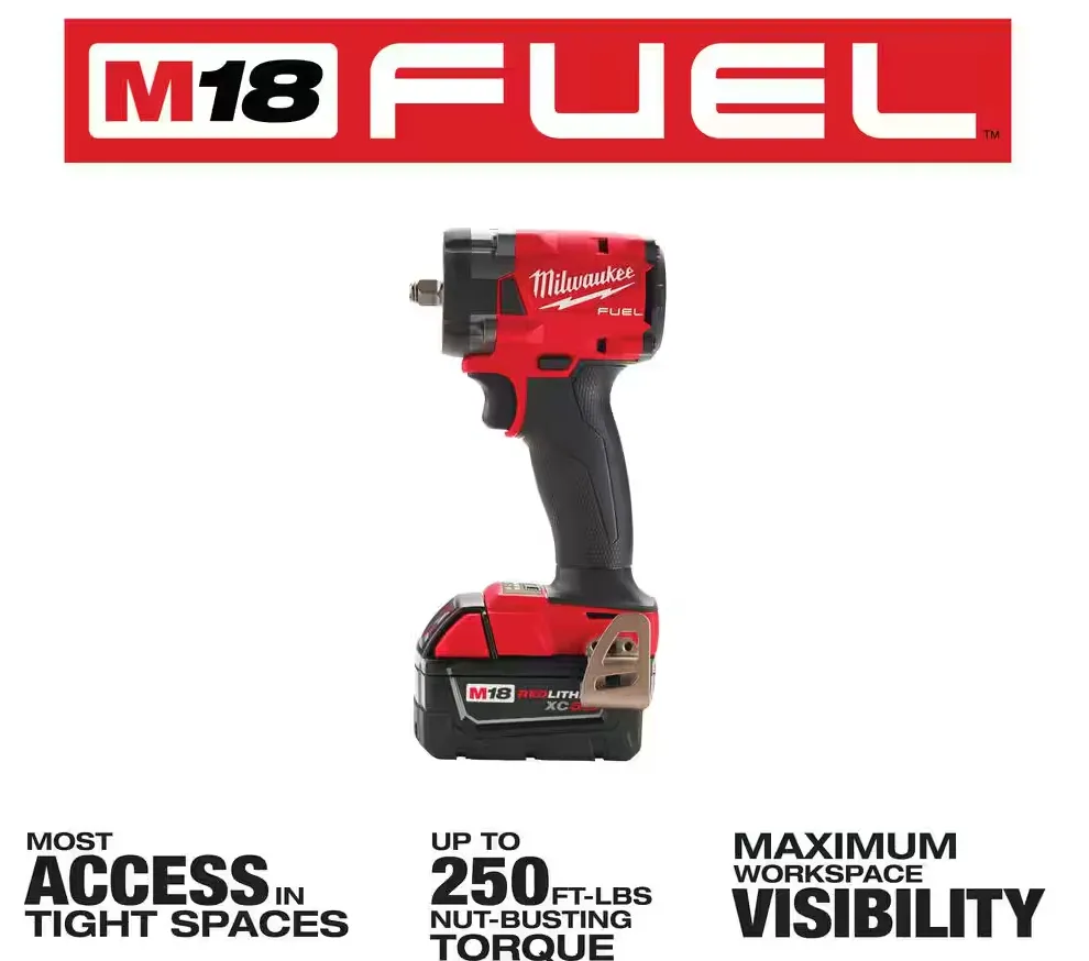 2854-22R Milwaukee M18 Fuel 3/8" Compact Impact Wrench w/ Friction Ring Kit