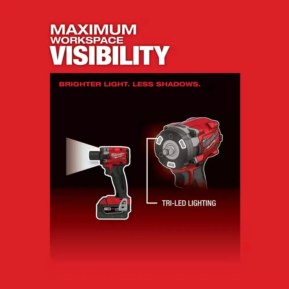 2854-22R Milwaukee M18 Fuel 3/8" Compact Impact Wrench w/ Friction Ring Kit