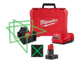 3632-21 Milwaukee M12 250FT 3-Plane  Laser Level Kit