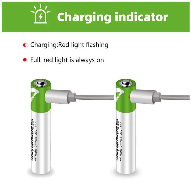 4Pcs Micro Usb Rechargeable 1.2V Aaa Batteries Aa-69