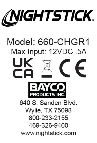 660-CHGR1: Drop-in Rapid Charger - TAC-660 Series