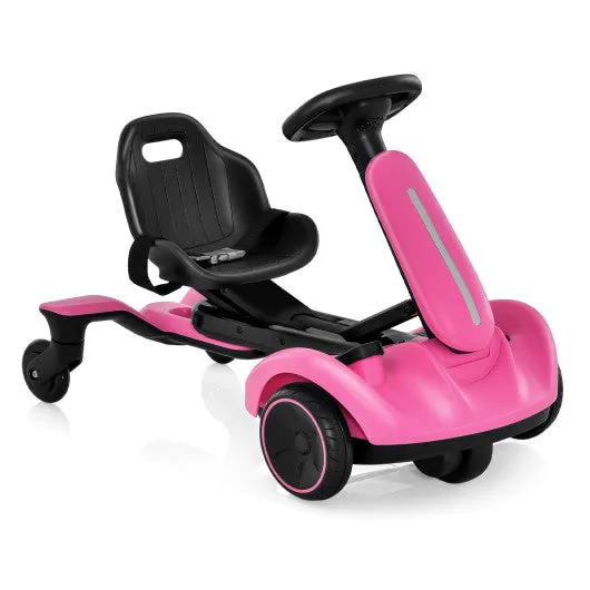 6V Kids Ride on Drift Car with 360° Spin and 2 Adjustable Heights-Pink