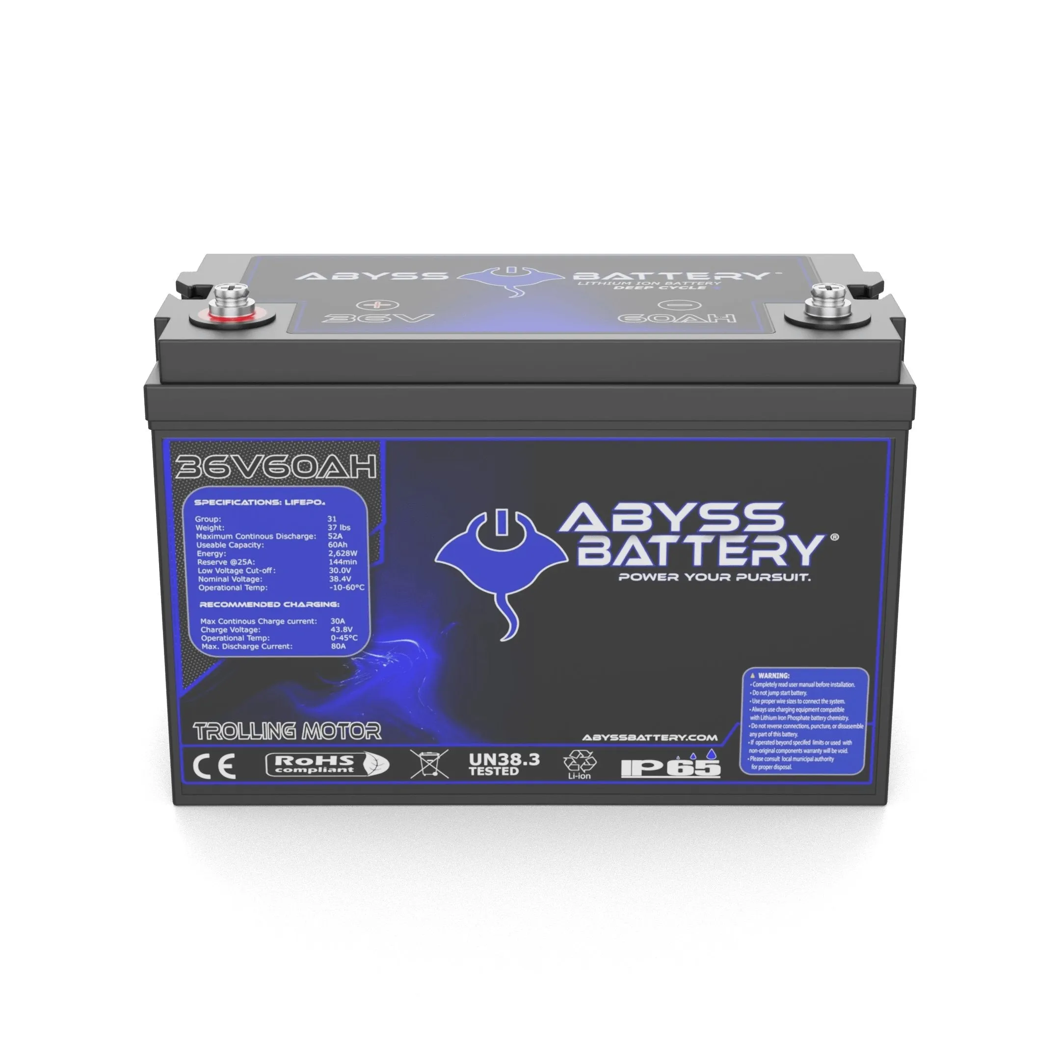 Abyss Battery® 36V 60Ah Lithium Trolling Motor Battery