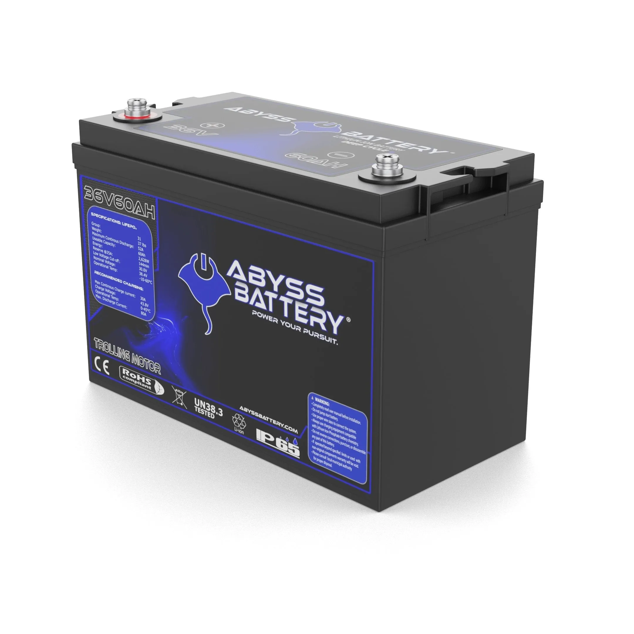 Abyss Battery® 36V 60Ah Lithium Trolling Motor Battery