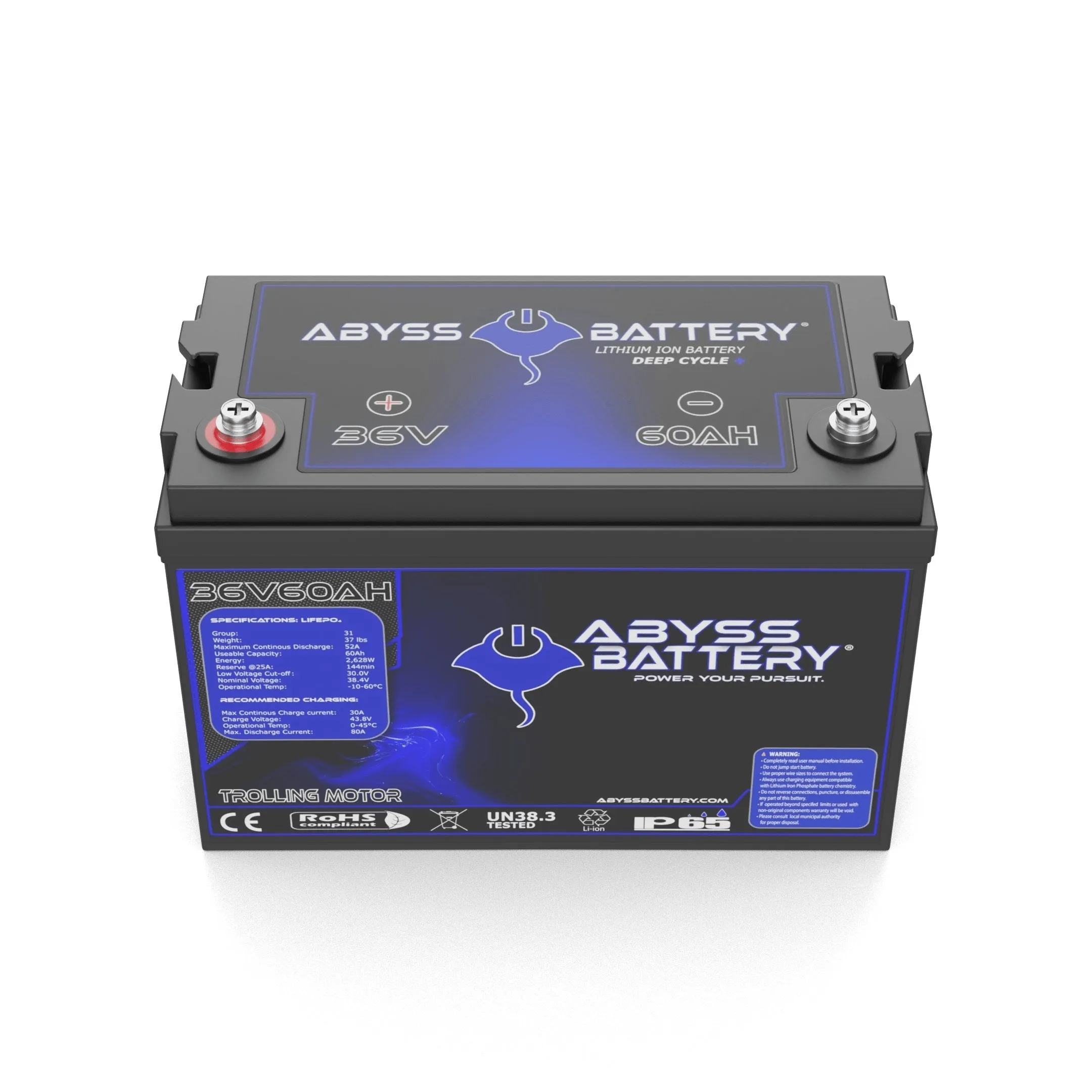 Abyss Battery® 36V 60Ah Lithium Trolling Motor Battery