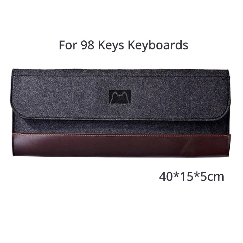 ACGAM Keyboard Carry Case Felted Bag Flip Cover Magnetic Button