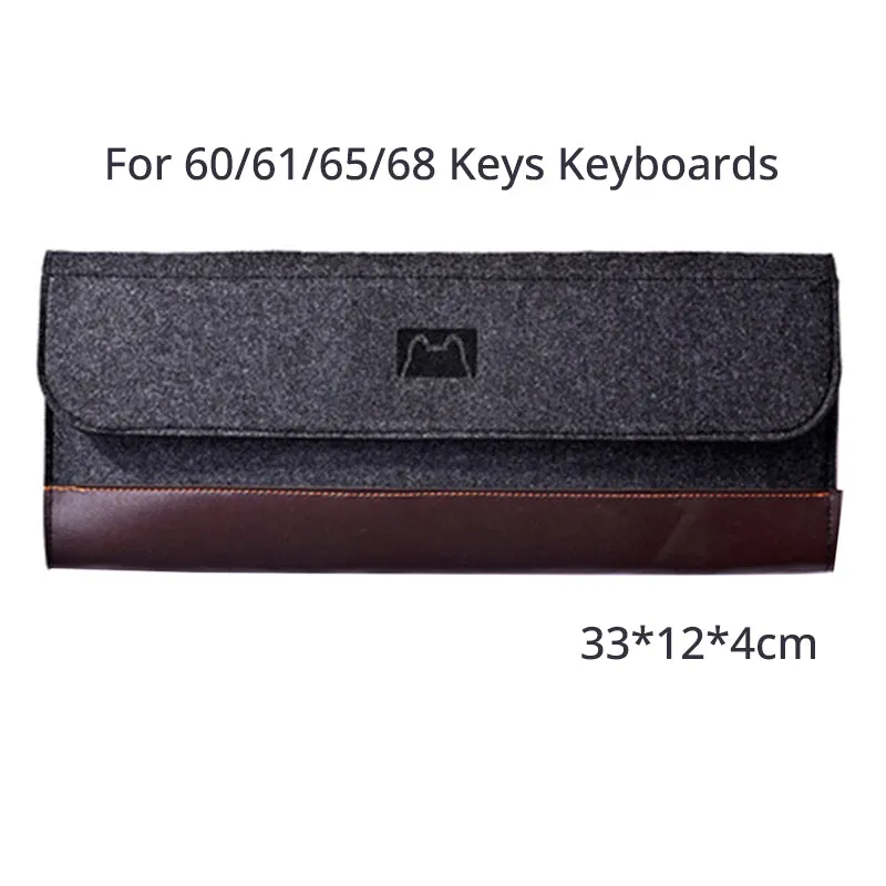 ACGAM Keyboard Carry Case Felted Bag Flip Cover Magnetic Button