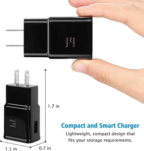 Adaptive Fast Charging Block USB Wall Charger Plug Travel Adapter Android Phone Charger for Samsung Galaxy S24/S23/S22/S22 Ultra/S21/S20/S10/S9/S8/S7/Edge/Note 10 9 8 Quick Charger,Cell Phone Charger