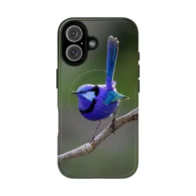 Afternoon Light Blue Wren Magnetic Tough Phone Case