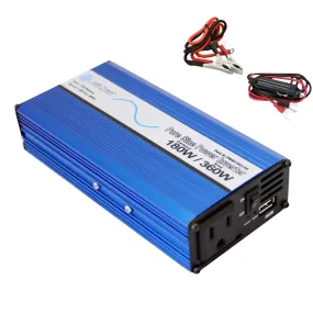 AIMS Power 180 Watt Pure Sine Power Inverter with USB Port