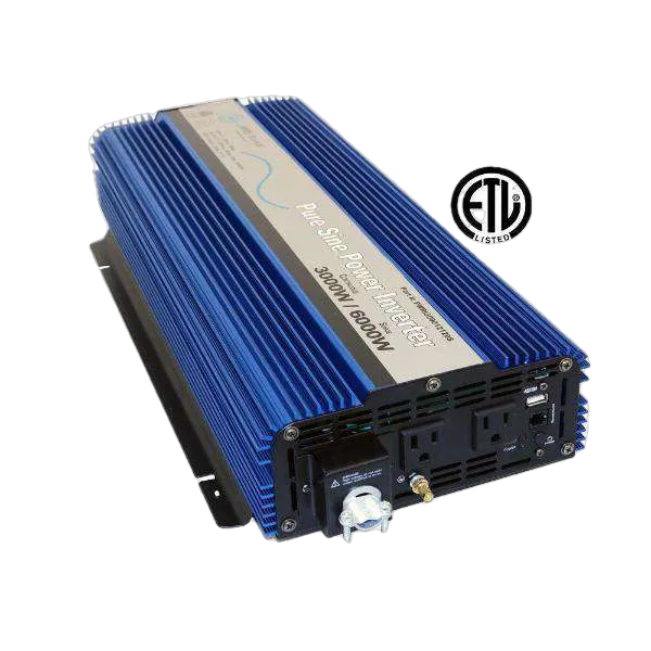 Aims Power PWRI300012120SUL 3000 Watt Pure Sine Inverter w/ USB & Remote Port UL Listed to 458 New