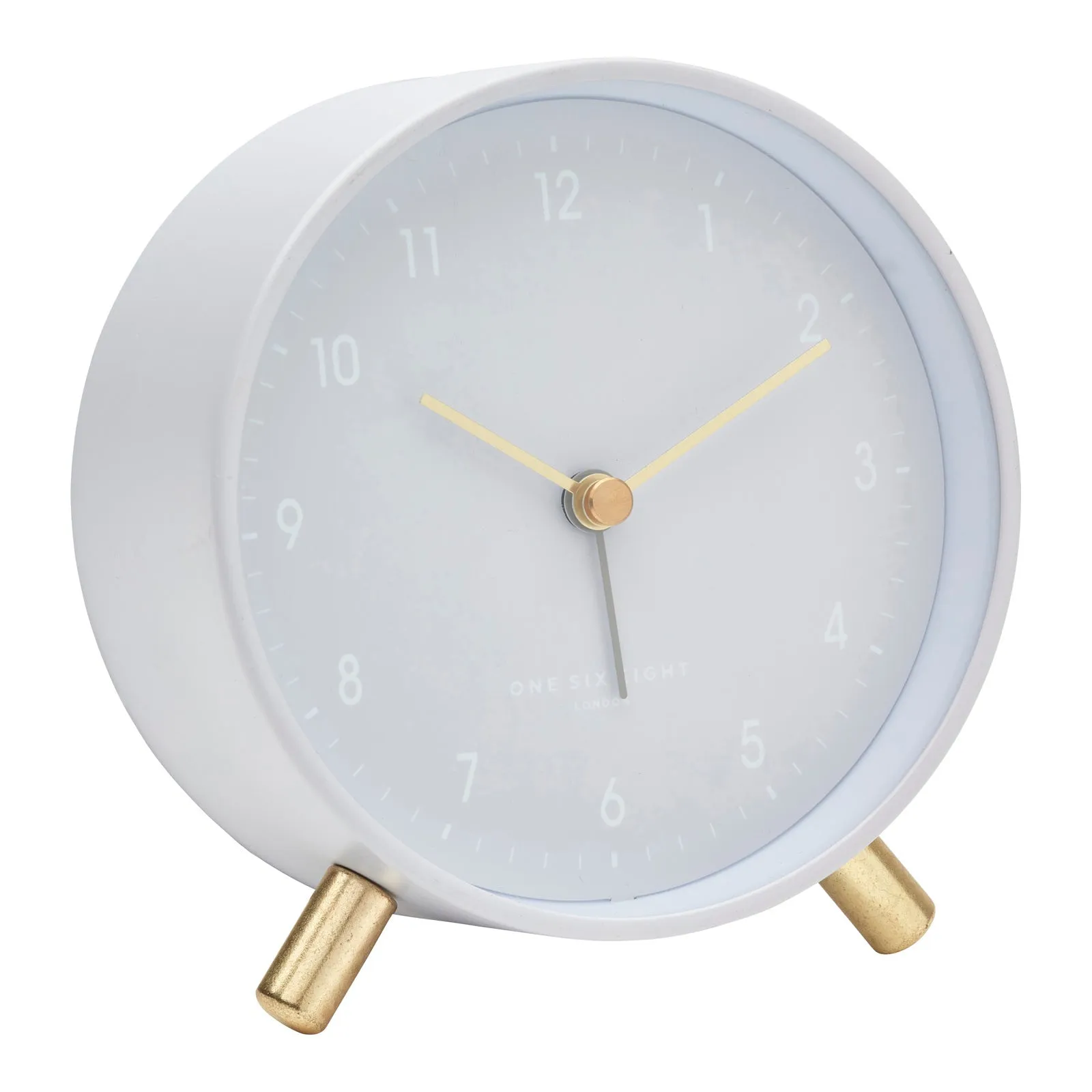 Alana Silent Alarm Clock | Cool Grey