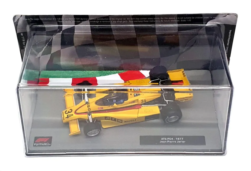 Altaya 1/43 Scale 28522B - F1 ATS PC4 1977 Jean Pierre Jarier - Yellow