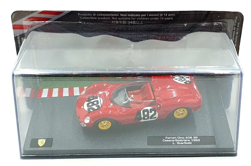 Altaya 1/43 Scale 30424A - Ferrari Dino 206 SP #482 Cesana-Sestriere 1965 - Red